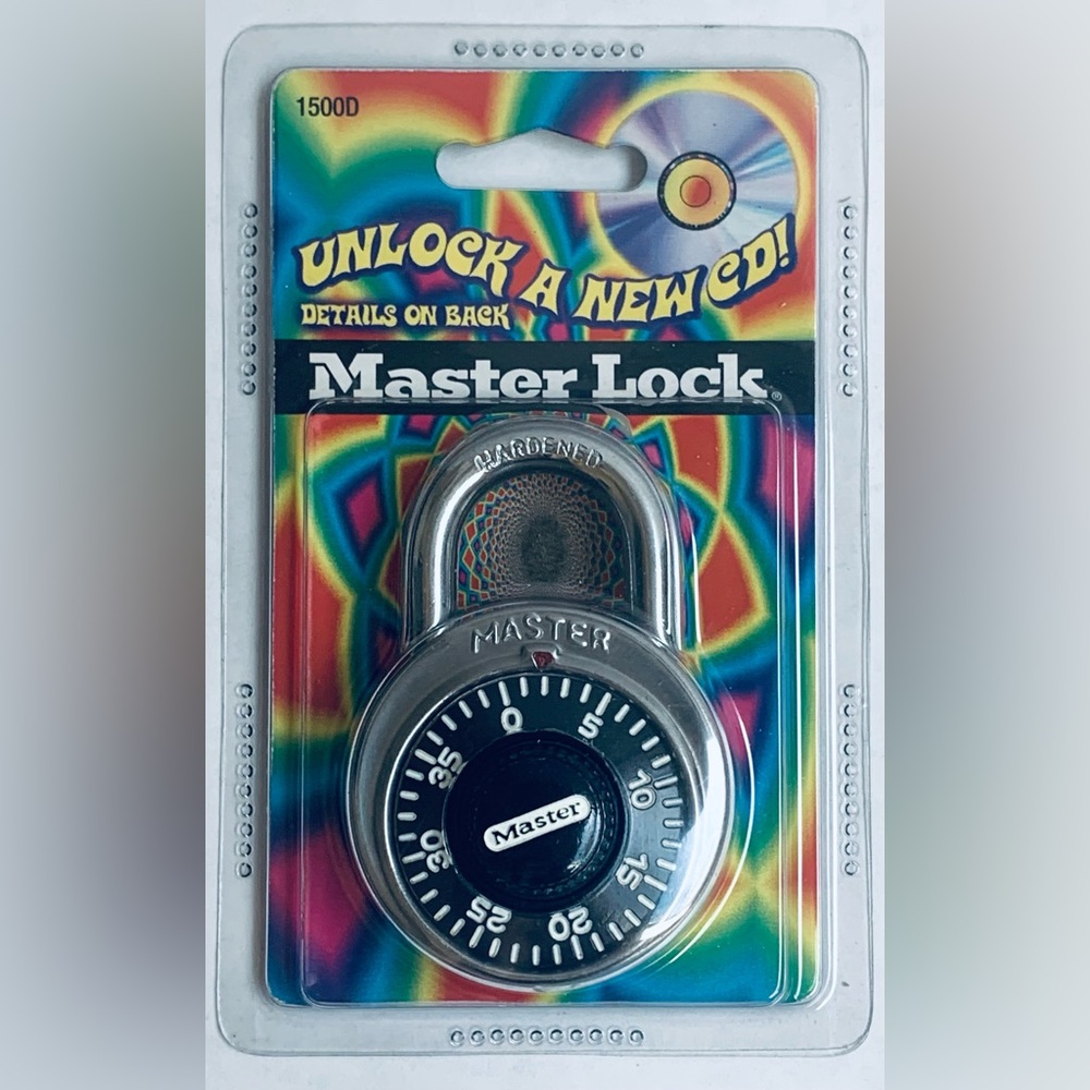 NEW Master Lock 1500D Locker Lock Combination Padlock Tie Dye Black Silver